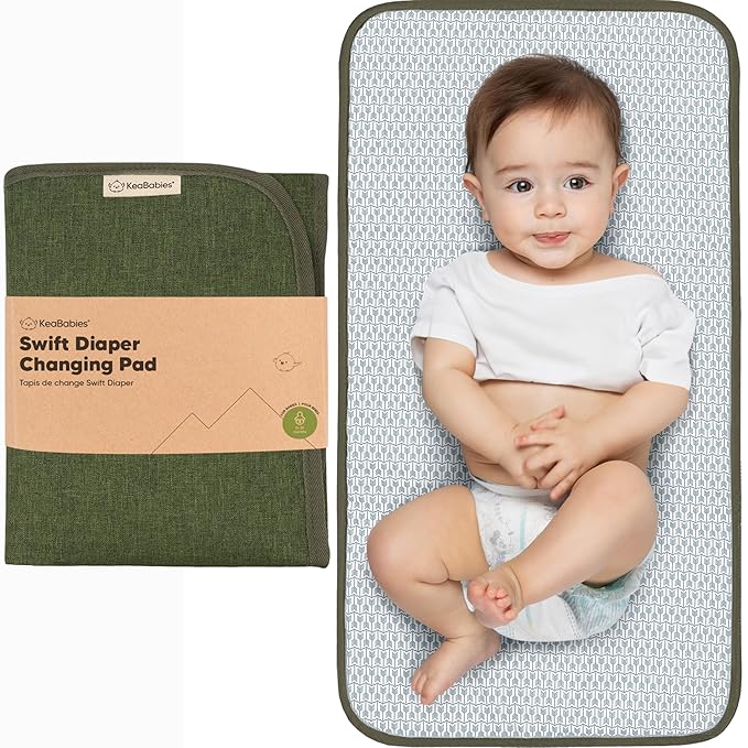 KeaBabies Portable Diaper Changing Pad, Easy Wipe Clean by KeaBabies