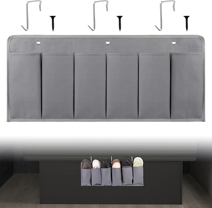 RV Shoe Pockets 6 Large Pockets Heavy Hanging Bedside Storage Organizer by RVZONE