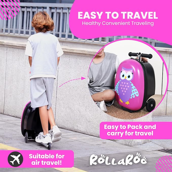 Owl Kids Scooter Suitcase - Image 8
