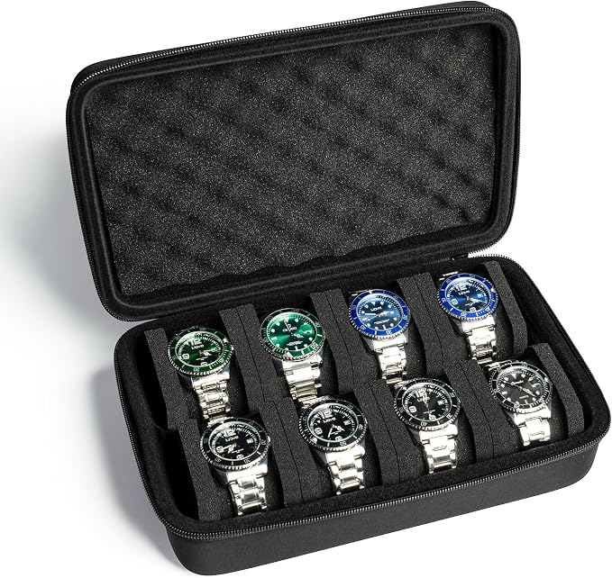 8 slots watch box, hard watch organizer case - Image 5