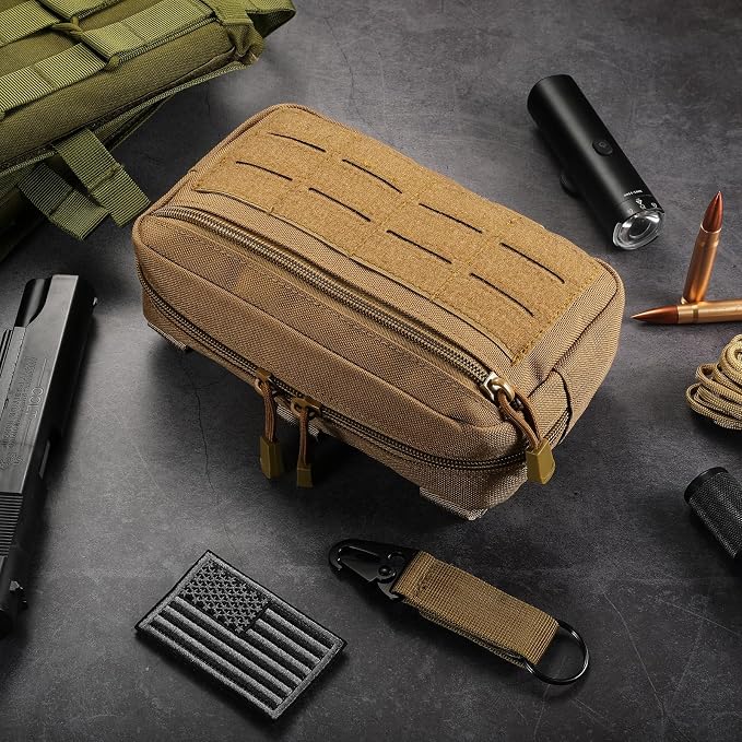 Tactical Molle Admin Pouch Utility Laser Cut EDC Tool Pouch Bag Horizontal - Image 8