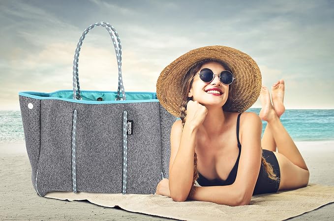 QOGiR Neoprene Multipurpose Beach Bag Tote - Image 6