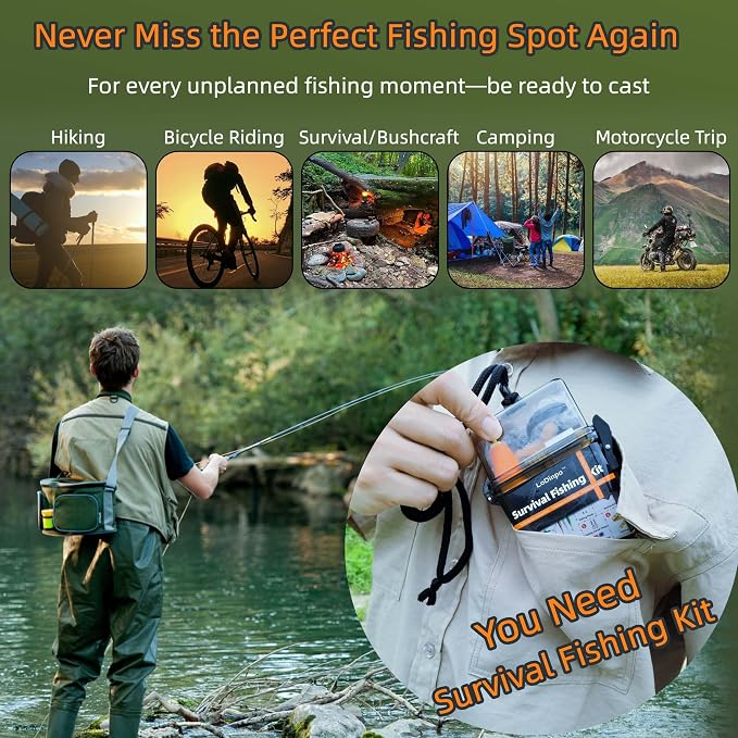 Mini Survival Fishing Kit Small Emergency Fishing Gear Box Pocket Fishing - Image 2