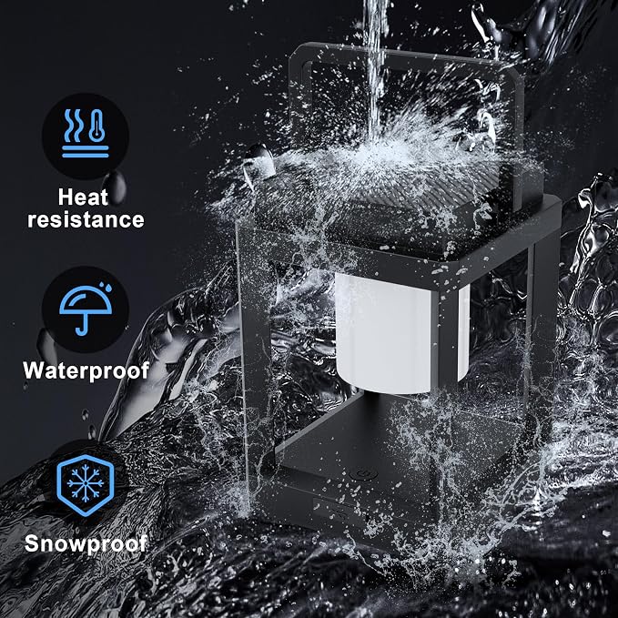Outdoor Solar Table Lamp, 3-Level Brightness Warm LED Lantern, USB & Solar - Image 3