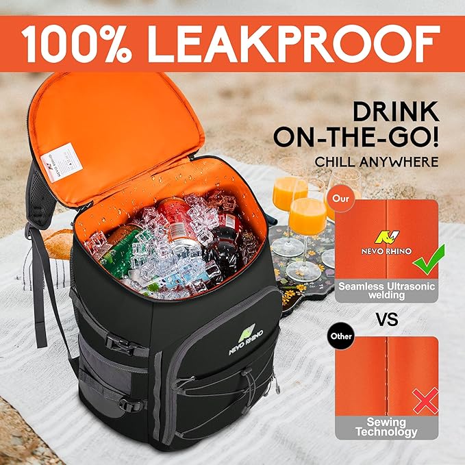 N NEVO RHINO Backpack Coolers Insulated Leak Proof 36/54 Cans, Portable - Image 3