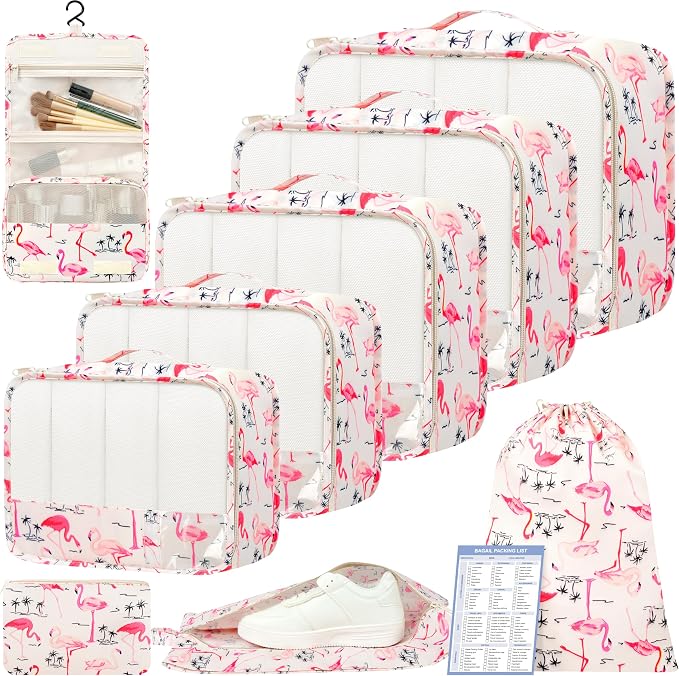 BAGAIL 9 Set Packing Cubes Luggage Packing Organizers by BAGAIL