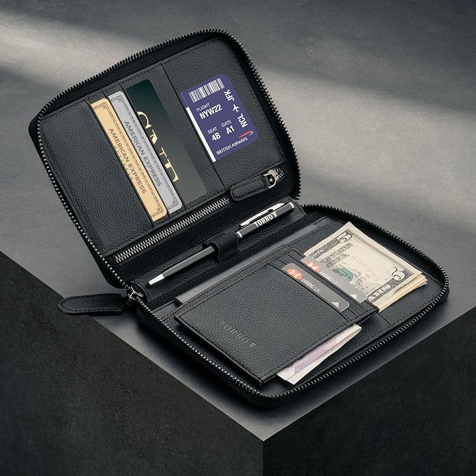 TORRO Travel Wallet – Genuine Leather Travel Organiser - Image 3