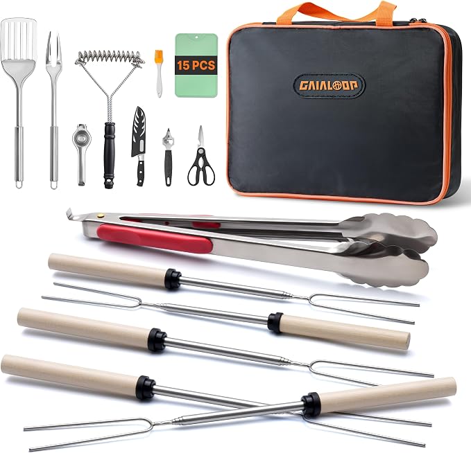Camping Cooking Utensils Set Grilling Cookware Camp Kitchen Rotating by Gaialoop