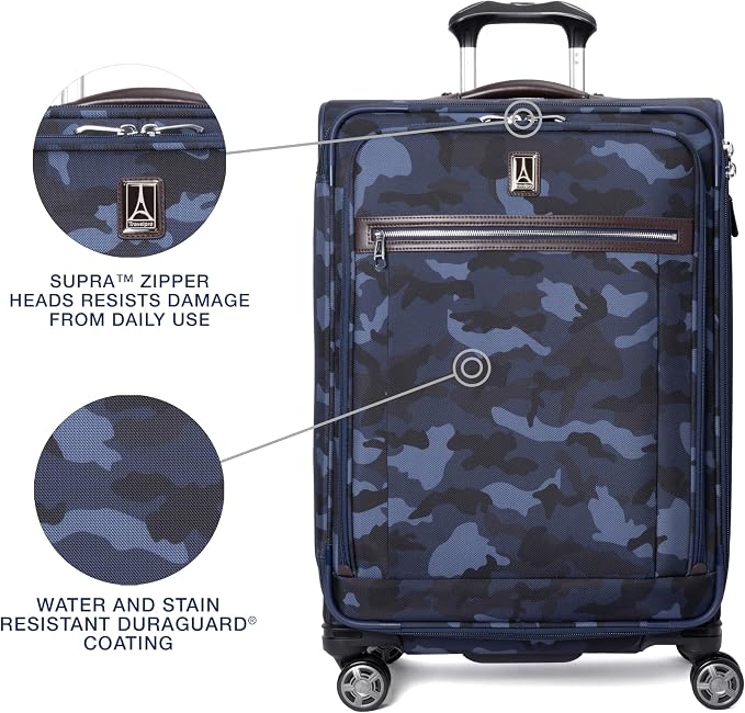 Travelpro Platinum Elite Softside Expandable Checked Luggage, 8 Wheel Spinner - Image 3