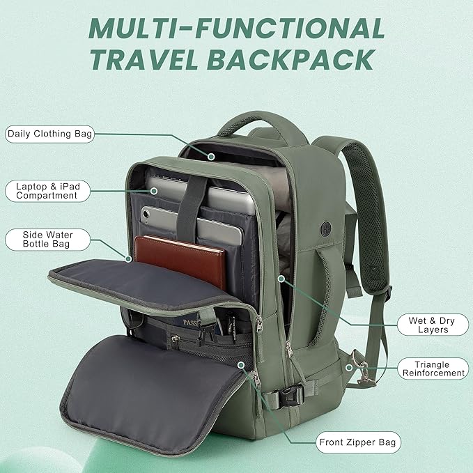 Travel Backpack, Carry on Flight Approved Backpack - Image 4