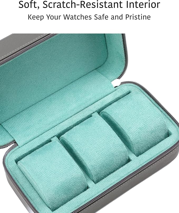 Watch Travel Case for Men | Leather Watch Case - Image 5