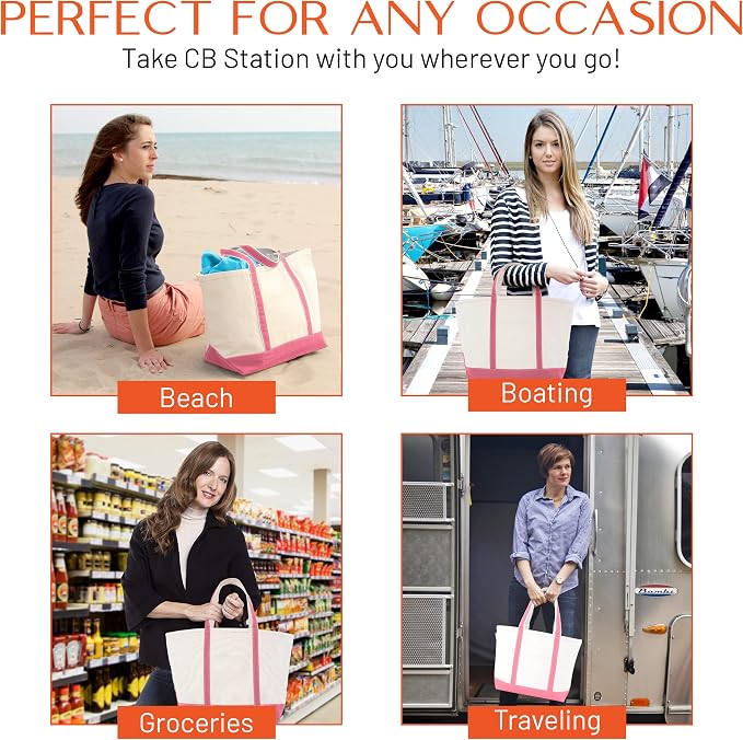 CB STATION Medium Classic Canvas Tote Bag - Image 7
