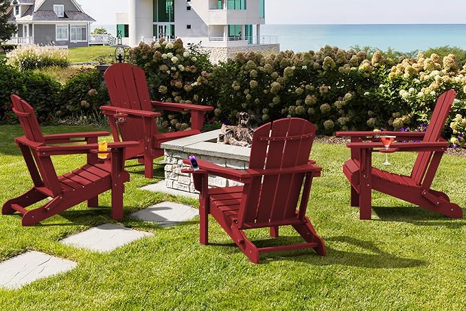 SERWALL Adirondack Chair with Cup Holders - Image 10