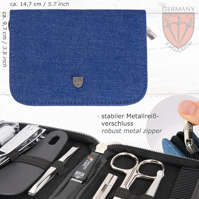 3 Swords Germany – brand quality 10 piece manicure pedicure grooming kit set - Image 5