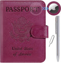 Airtag Passport Holder Cover Wallet RFID Blocking Leather Case Travel by PASCACOO