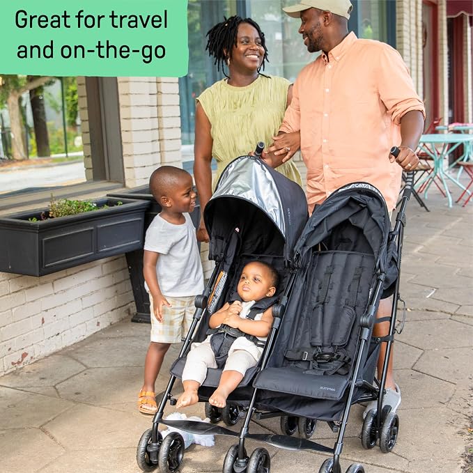 Summer Infant 3Dlite Folding Lightweight Side by Side Double Stroller - Image 4