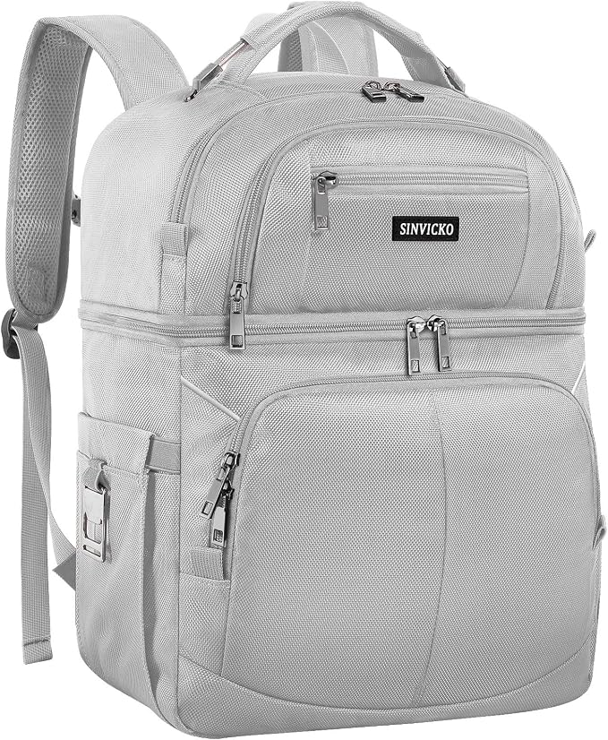 Insulated Cooler Backpack, Double Deck Leakproof Cooler Bag, Insulated Backpack by SINVICKO