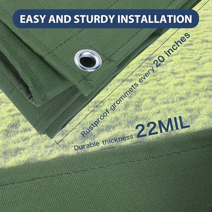 5’x7’ Canvas Tarps Heavy Duty Waterproof Tarpaulins - Image 4