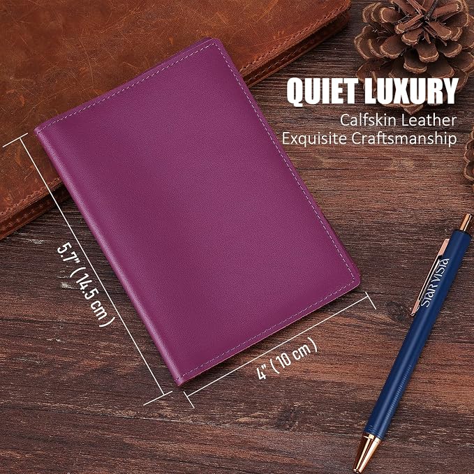 STAR VISTA Albatross Leather Travel Passport Holder, Minimalist Design - Image 2