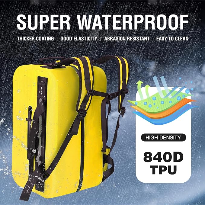 50L Waterproof Dry Duffle Bag Dry Backpack 840D TPU Heavy Duty Dry Bag - Image 2
