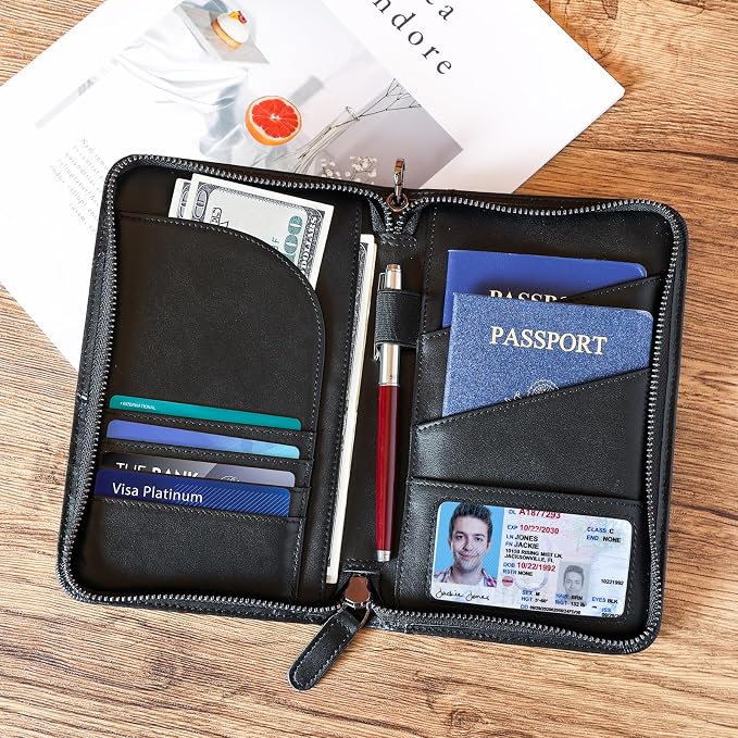 Polare Napa Leather Passport Holder - Image 3