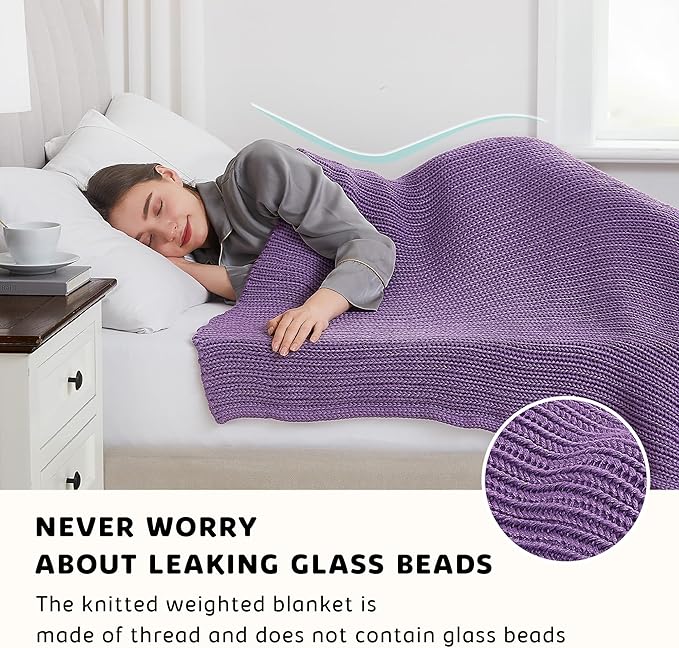 L'AGRATY Knitted Weighted Blanket - Image 5