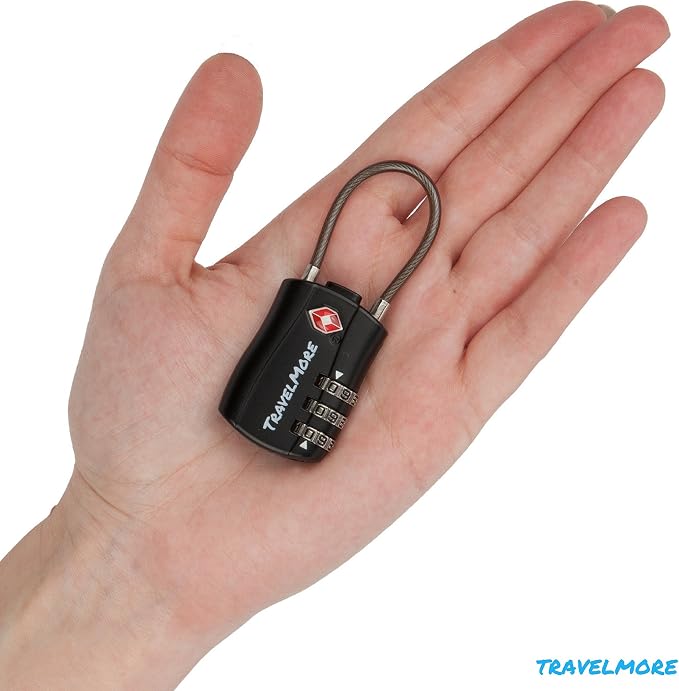 2 Pack TSA Approved Travel Combination Cable Luggage Locks - Image 5