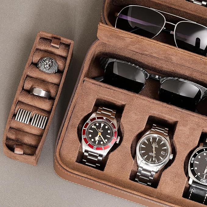 ROTHWELL 8 Watch Travel Case Storage Organizer - Image 4