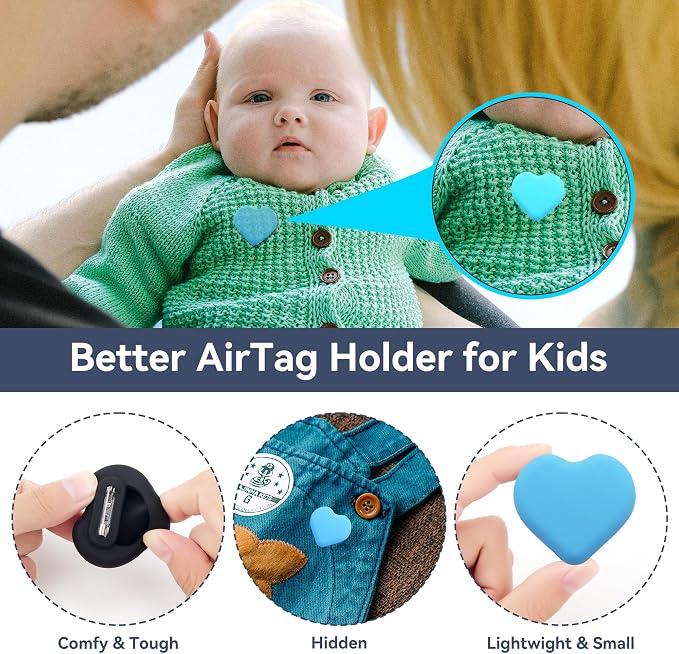 DDJ for AirTag Holder for Kids, Hidden Silicone Case for Apple AirTag GPS - Image 2