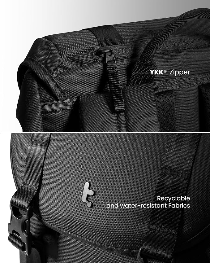 tomtoc Flap Laptop Backpack, Lightweight, Water-Resistant Casual Daypack - Image 8