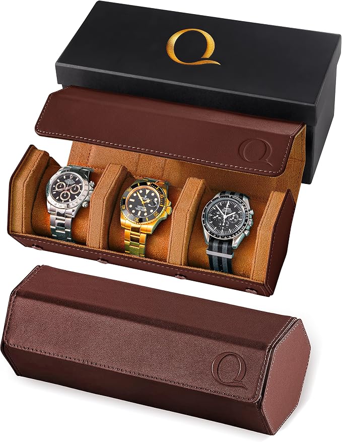 Napa Leather Watch Rolls for Men by QWatch