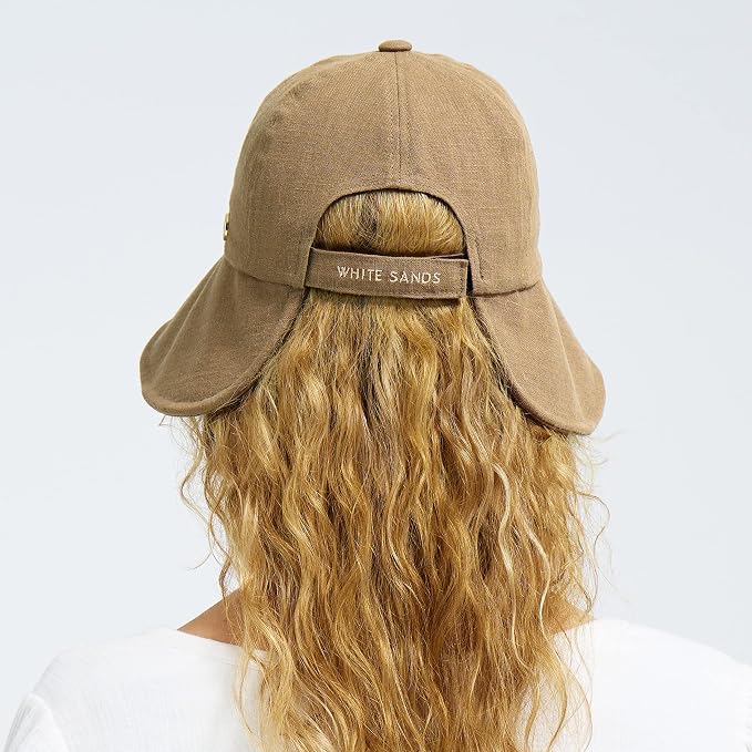 Linen Victorian Bonnet Hat Sun Cap, Foldable Summer Visor | New Katy - Image 9
