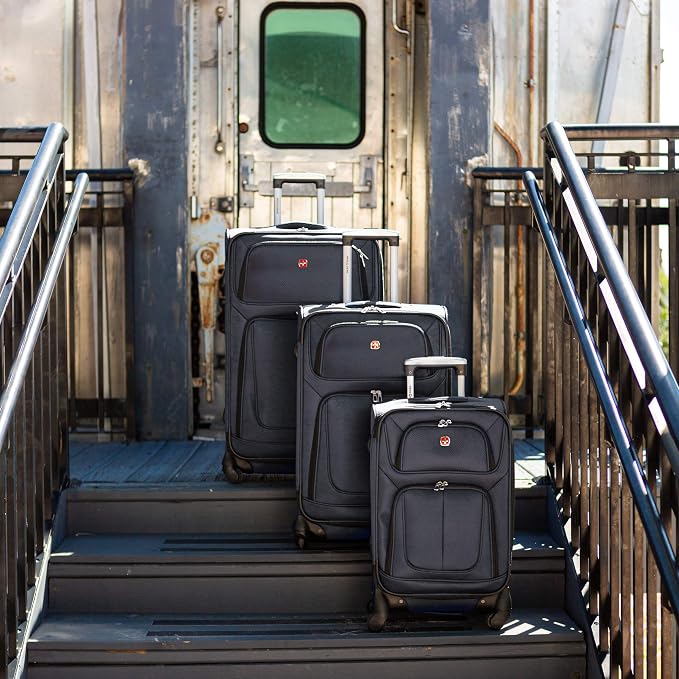 SwissGear Sion Softside Expandable Luggage, Dark Grey, Carry-On 21-Inch - Image 13
