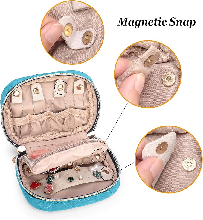 Teamoy Mini Jewelry Travel Case, Storage Organizer Bag - Image 3