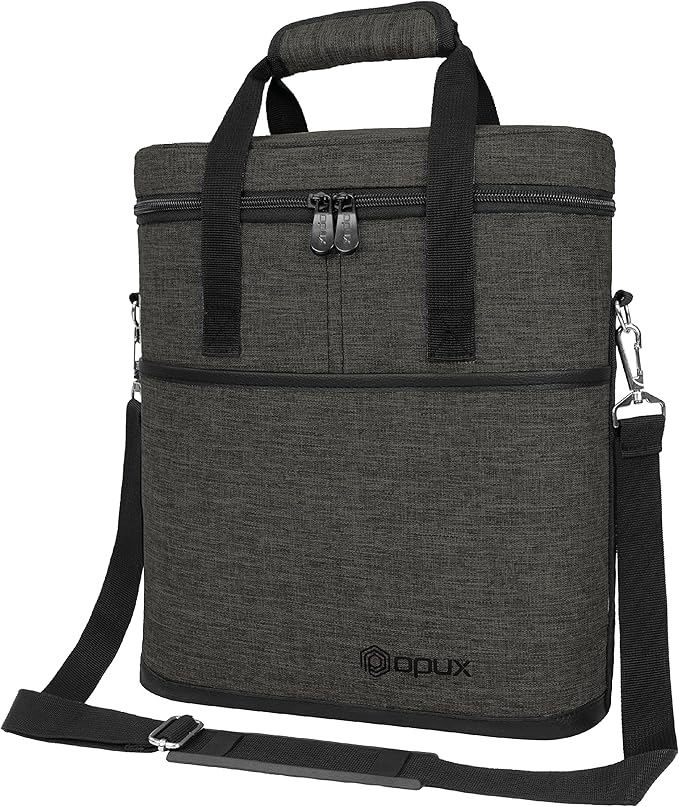 opux 3 Bottle Wine Carrier Tote, Insulated Leakproof Wine Cooler Bag, Wine by OPUX