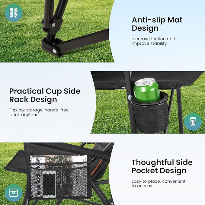 HIGH POINT SPORTS Oversized Folding Camping Chairs - Image 8