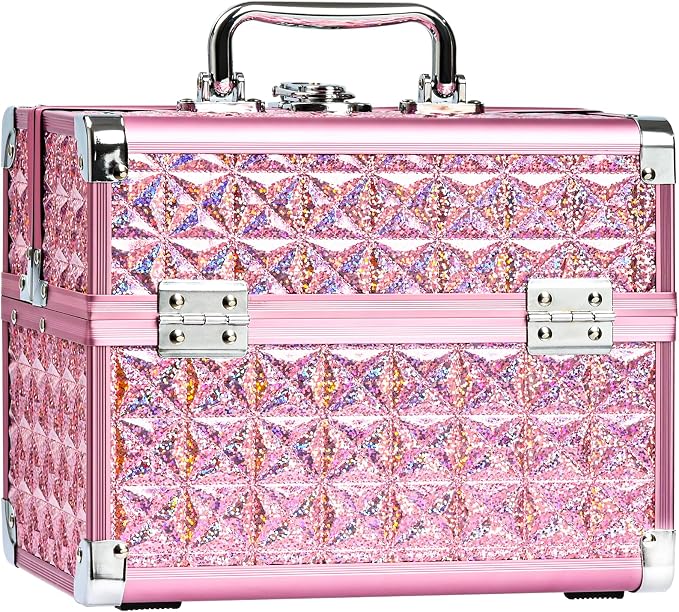 Makeup Case Organizer, Makeup Train Case, Trays Cosmetic Box Portable, - Image 7