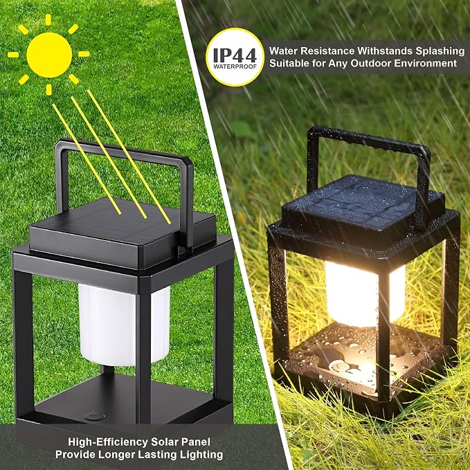 LETRY Outdoor Table Lamp, Brightness LED Nightstand Lantern, Portable - Image 3