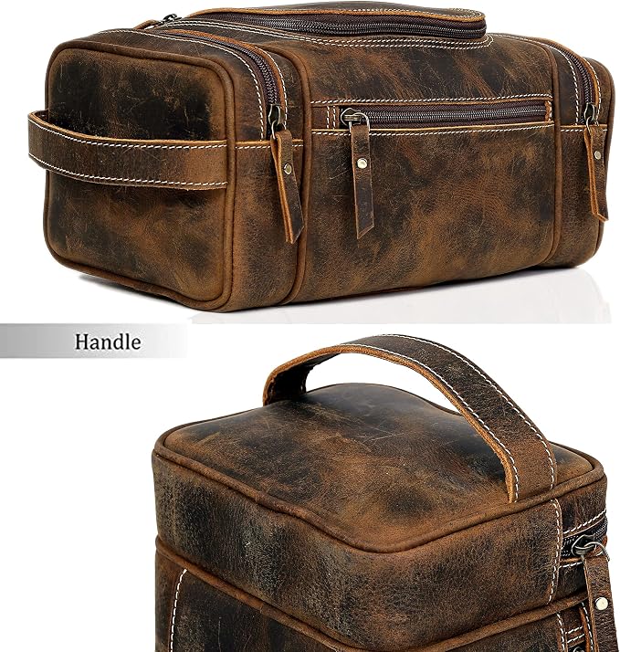 VC VINTAGE COUTURE Leather Toiletry Bag - Image 4