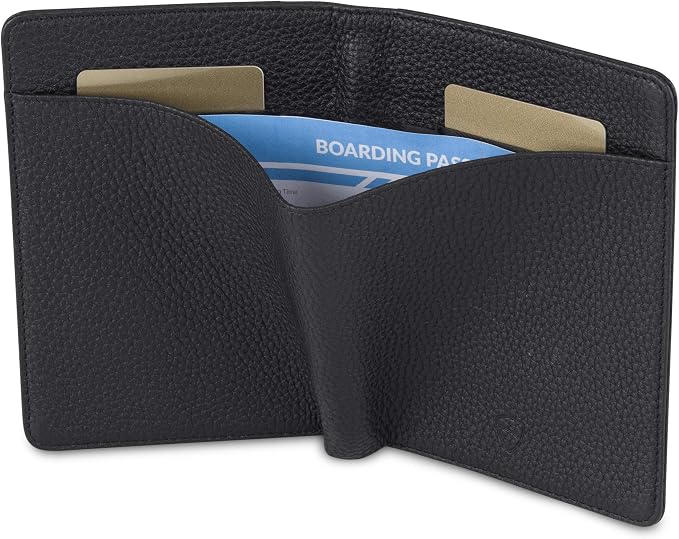 Vaultskin Leather Passport Holder, Slim RFID Blocking Travel Wallet - Image 3