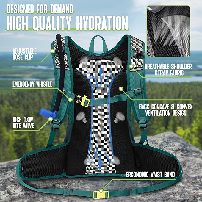 N NEVO RHINO Hydration Backpack, 18L Multipurpose Hiking Backpack - Image 3