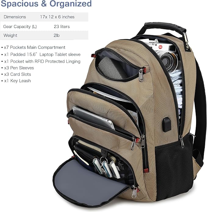 Boavan Laptop Backpack for men, 15.6 inch Laptop Bag - Image 2
