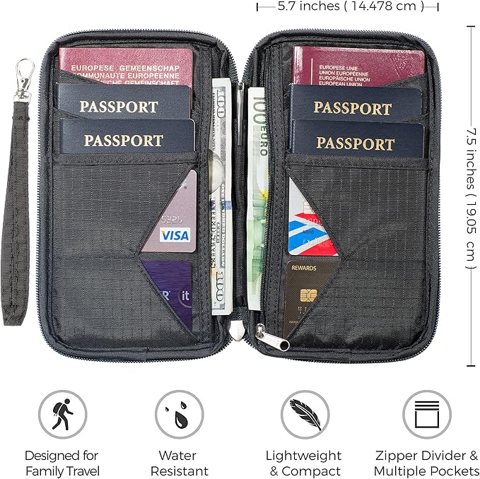 Passport Holder Family up to 6 Passports, Large Passport Wallet and Premium - Image 9