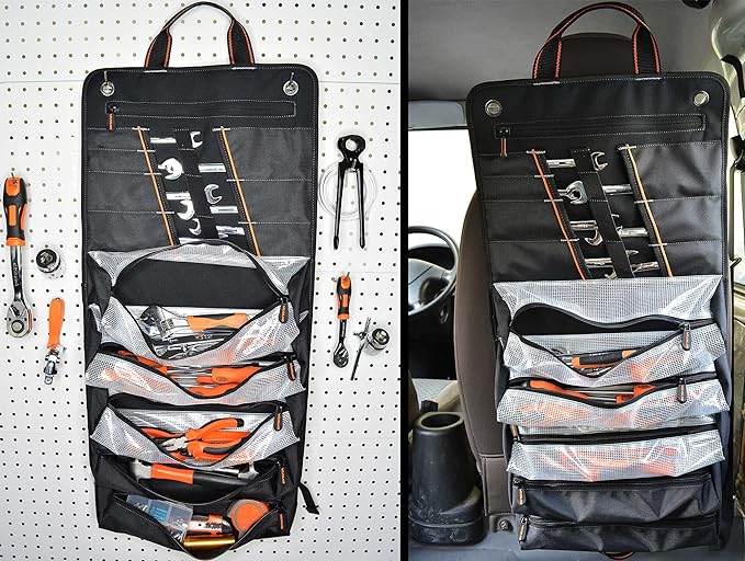 WELKINLAND Men's Tool Roll Organizer, Roll-Up Bag - Image 3