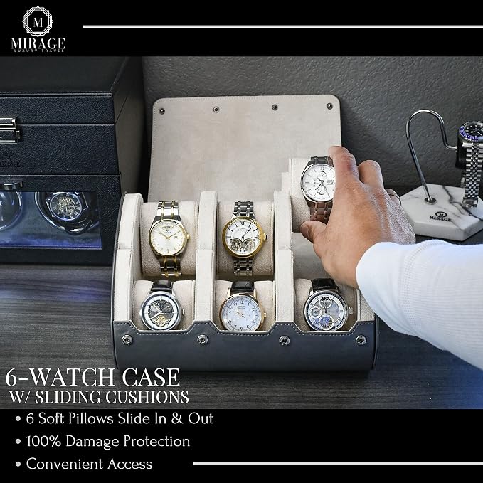 6 watch case box for travel and display organizer - Image 4