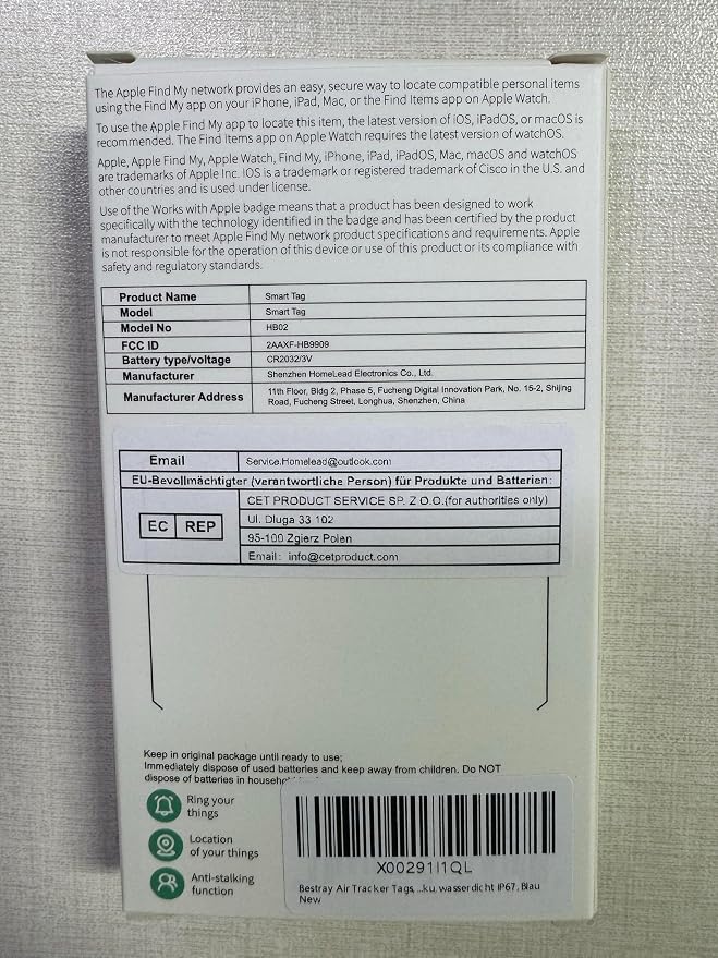 Air Tracker 4 Pack, Smart Bluetooth Tracker Works - Image 10