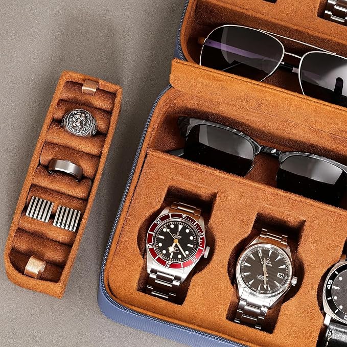 ROTHWELL 8 Watch Travel Case Storage Organizer - Image 4