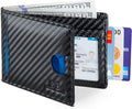 SERMAN BRANDS RFID Blocking Slim Bifold Genuine Leather Thin Minimalist Front by SERMANBRANDS