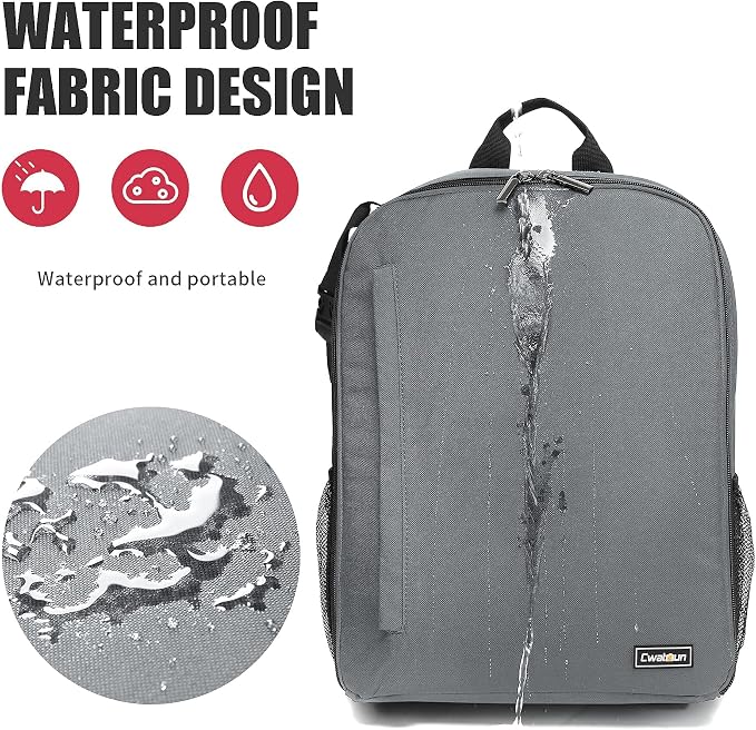 Cwatcun Camera Backpack Professional Camera Bag - Image 7