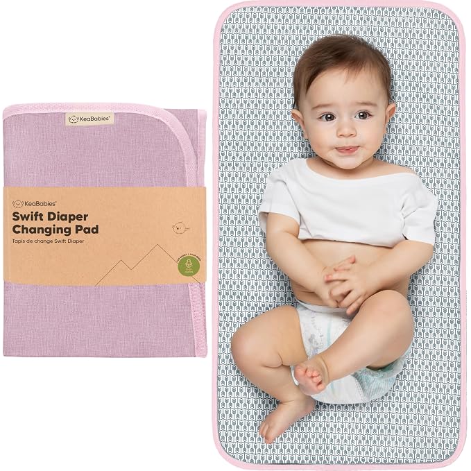KeaBabies Portable Diaper Changing Pad, Easy Wipe Clean by KeaBabies